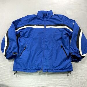 ZeroXposur Jacket Mens Medium Blue Insulated‎ Hood Snow Rain Fleece Lined Ski